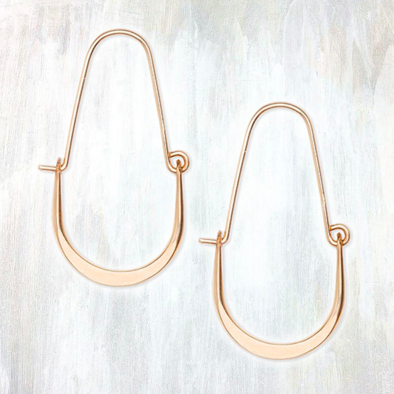 14K Gold Fill Good Fortune Hoops by Fail Jewelry